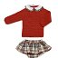 Conjunto falda braga cuadros y jersey caldera